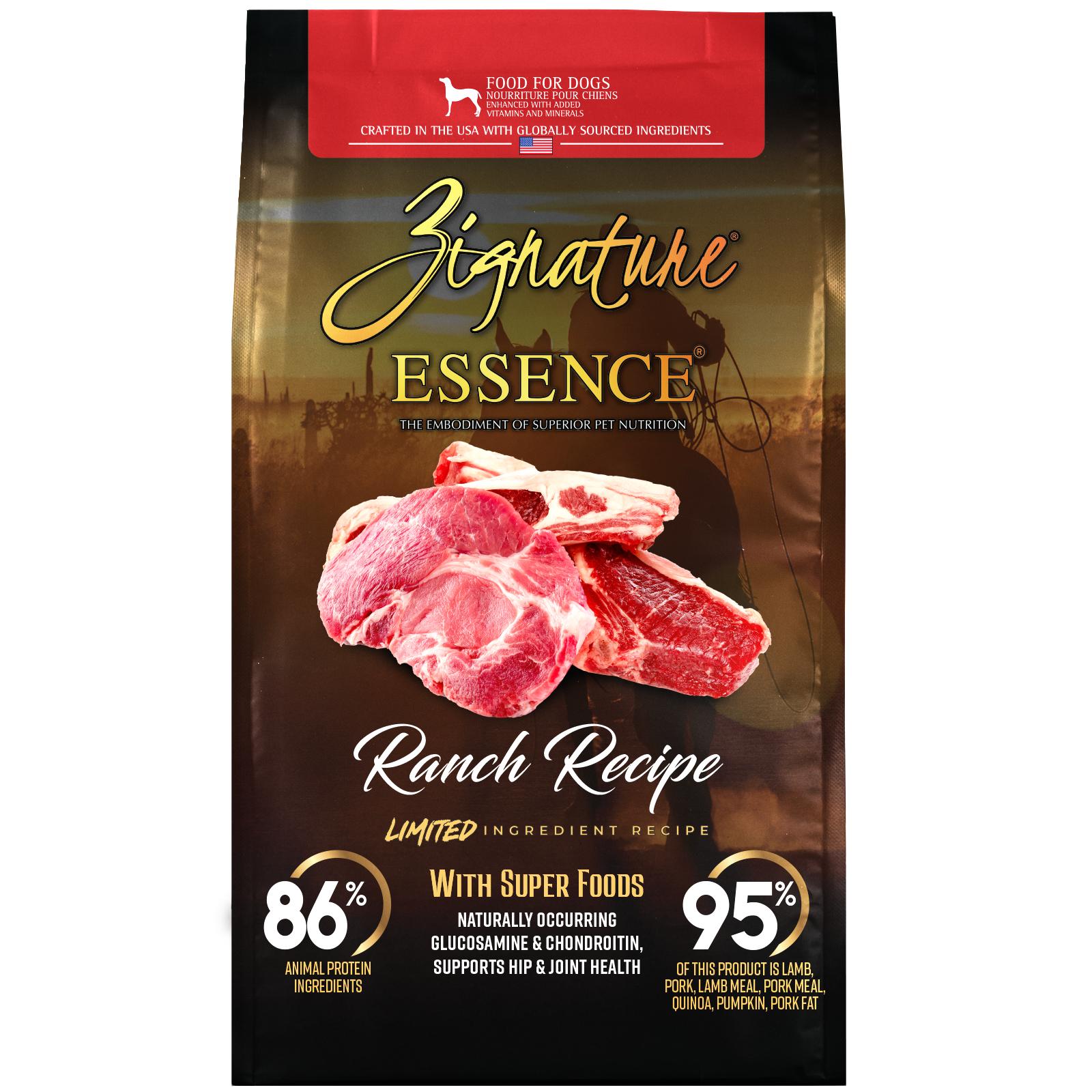 Zignature Essence Ranch Recipe Dry Dog Food, 21-lb