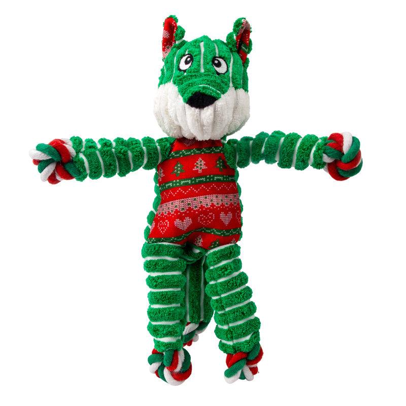 KONG Holiday Floppy Knots Fox Dog Toy, Small/Medium