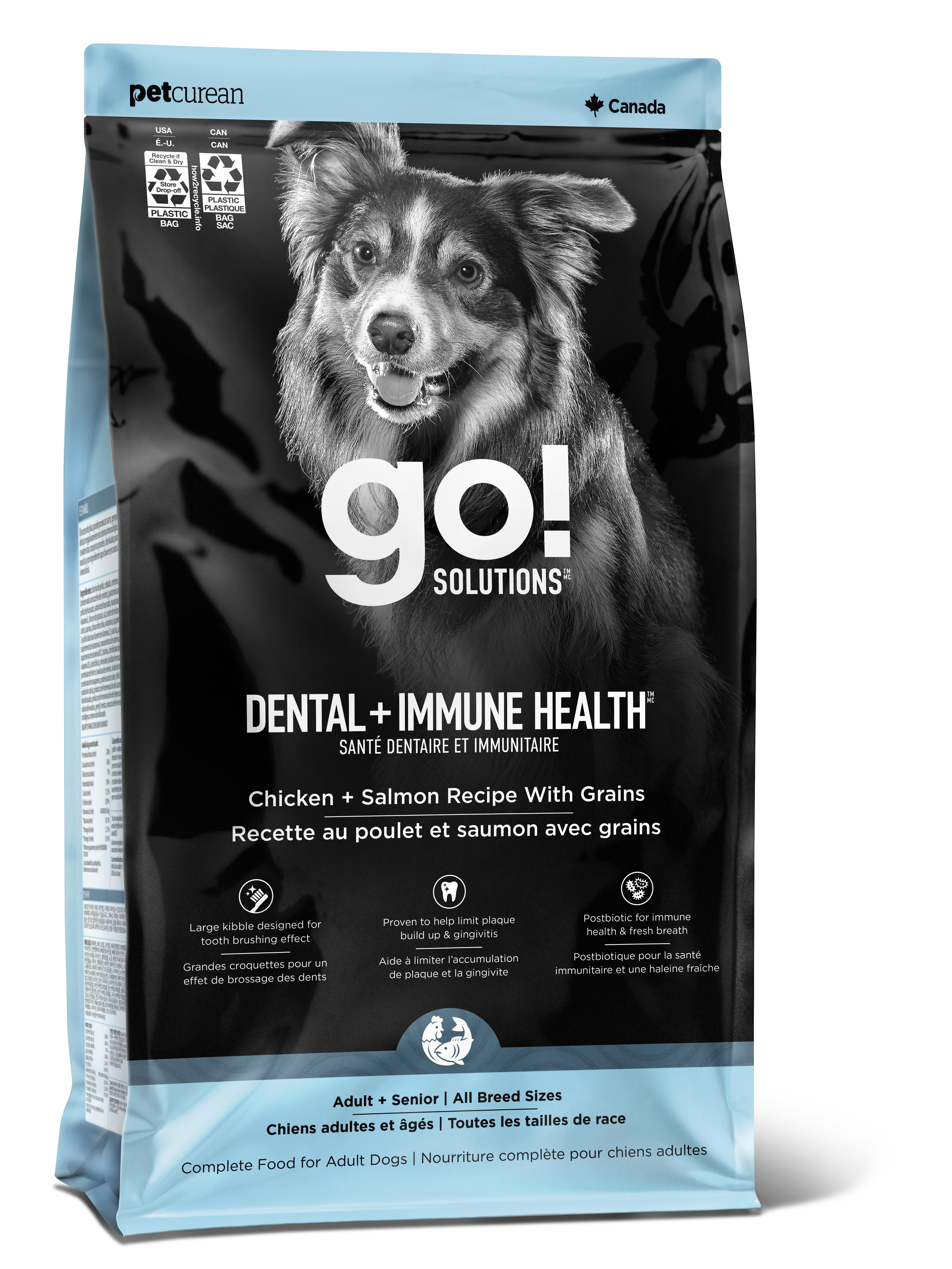 Go! Solutions Dental + Immune Health Chicken + Salmon with Grains Dry Dog Food, 0.2-lb