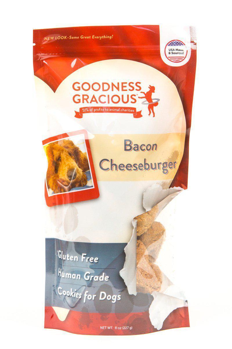 Goodness Gracious Bacon Cheeseburger Cookies Dog Treats, 8-oz