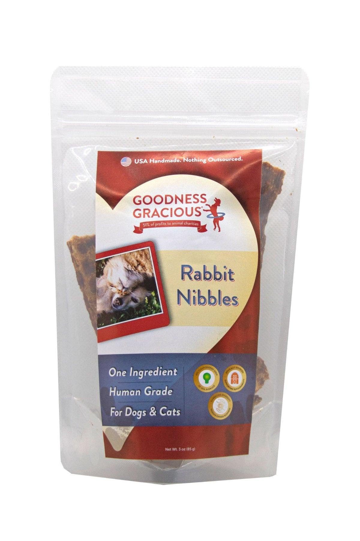 Goodness Gracious Rabbit Nibbles Dog & Cat Treats, 3-oz