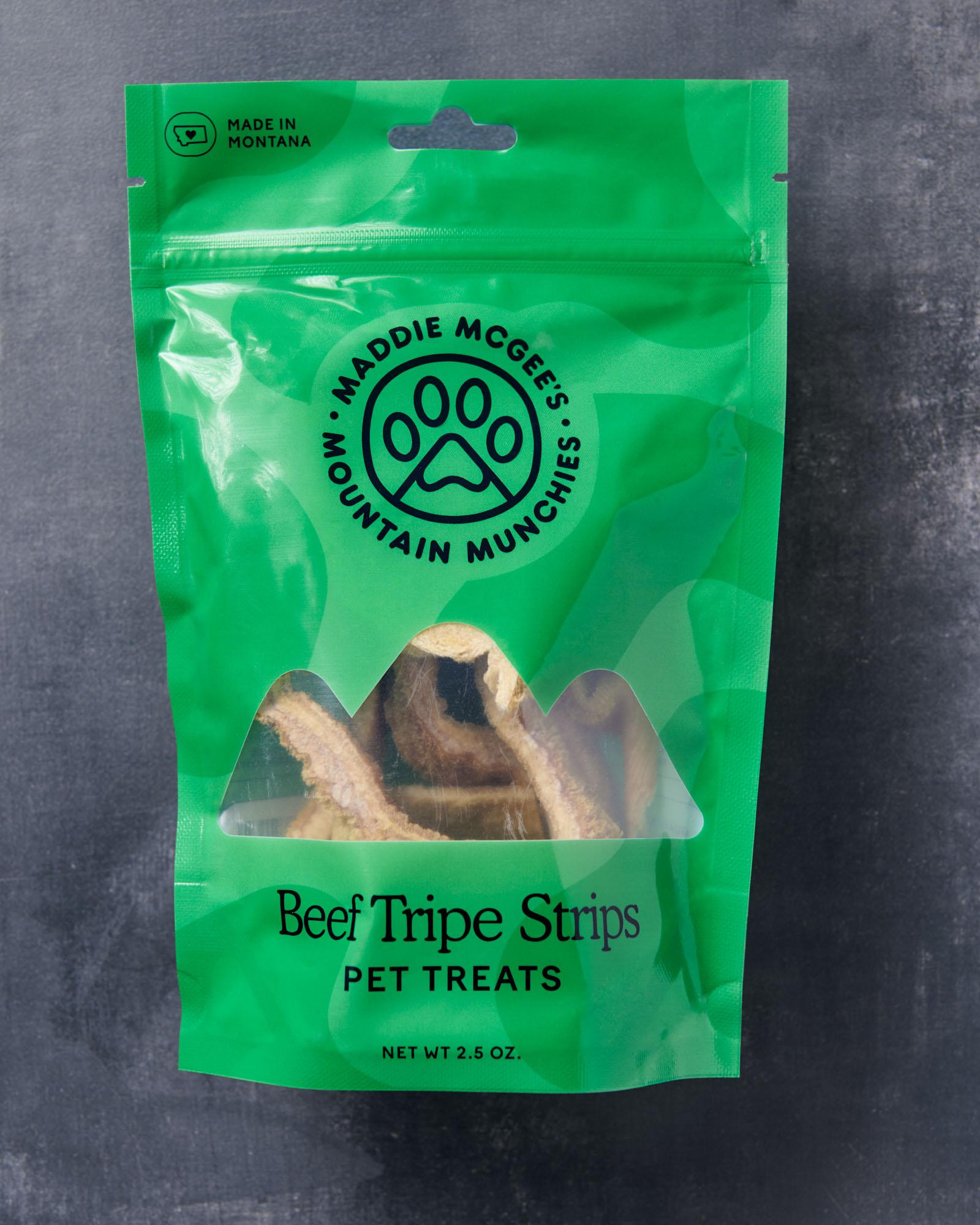 Maddie McGee's Mountain Munchies Beef Tripe Strips Dog & Cat Treats