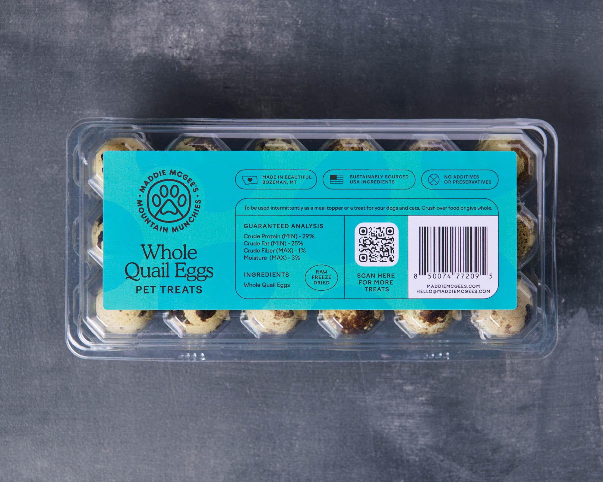 Maddie McGee's Mountain Munchies Whole Quail Eggs Freeze-Dried Dog & Cat Treats