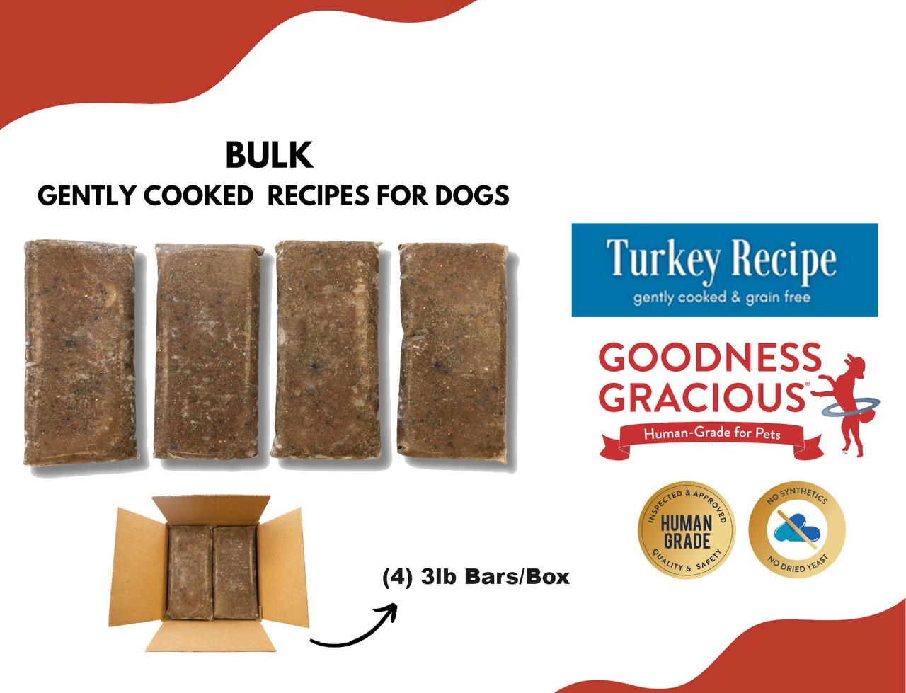 Goodness Gracious Gently Cooked Turkey Recipe Grain-Free Frozen Dog Food, 12-lb