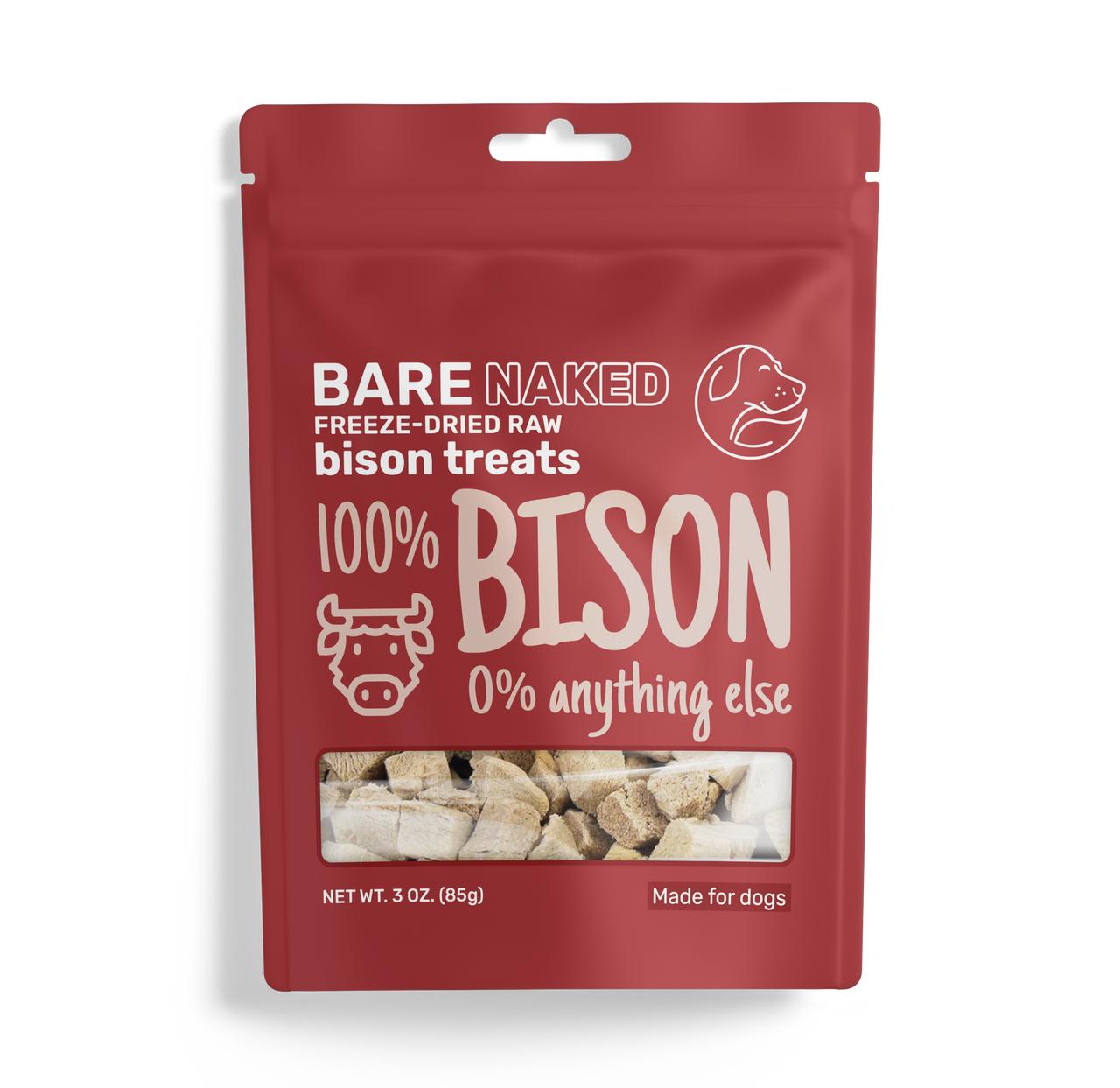 Bare Naked Bison Freeze-Dried Dog Treats