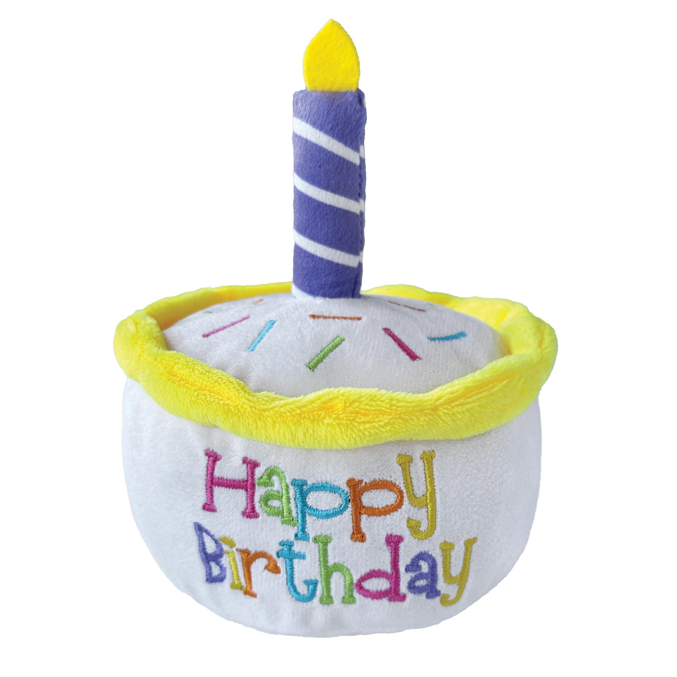foufouBRANDS fouFIT Unisex Birthday Cake Dog Toy, 6-in