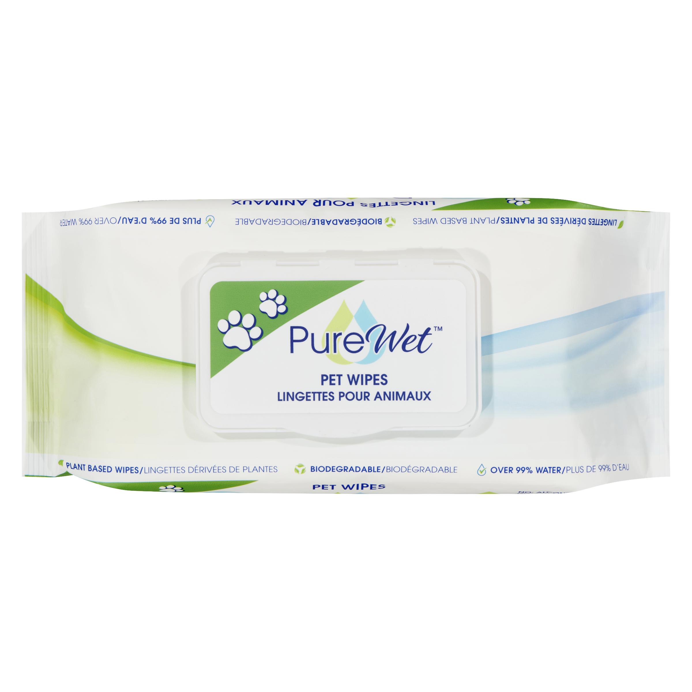 PureWet Unscented Pet Wipes, 60-count