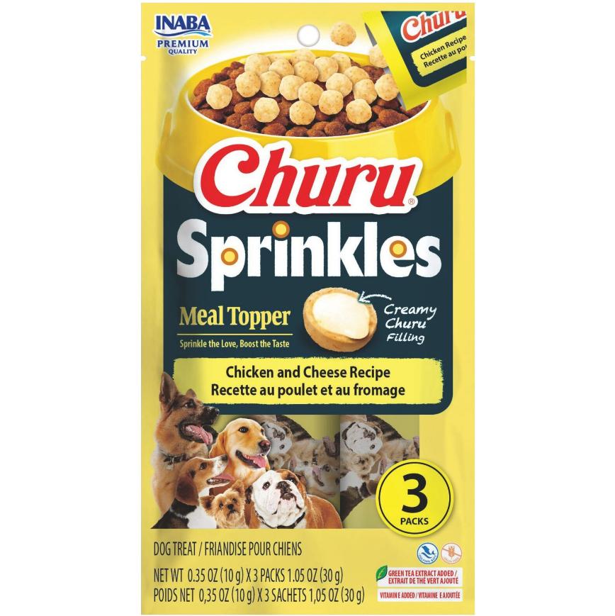 Inaba Churu Sprinkles Chicken & Cheese Grain-Free Dog Treats, 1-pk