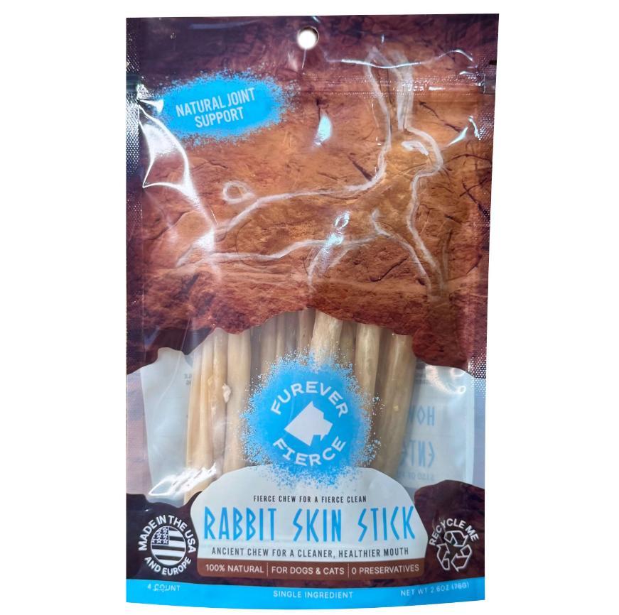Furever Fierce Rabbit Skin Stick Dog Treats
