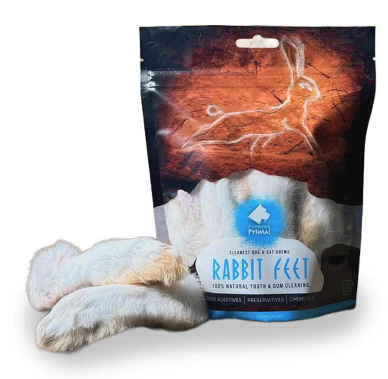 Furever Fierce Rabbit Feet Dog Treats, 4-pk