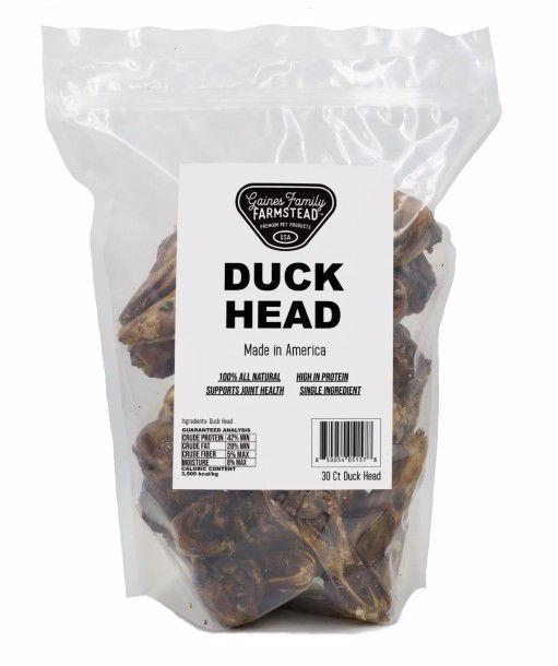 Gaines Family Farmstead Duck Heads Dog Treats
