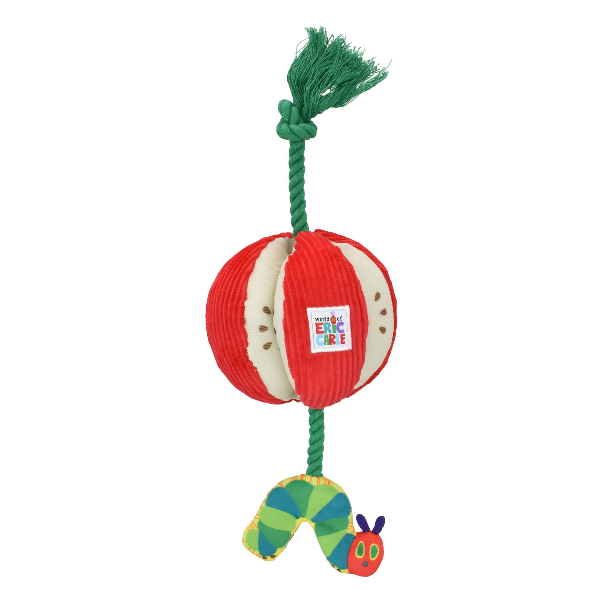 Multipet Eric Carle Very Hungry Caterpillar Fruit Rope Tugs Dog Toy, Orange, 15-in