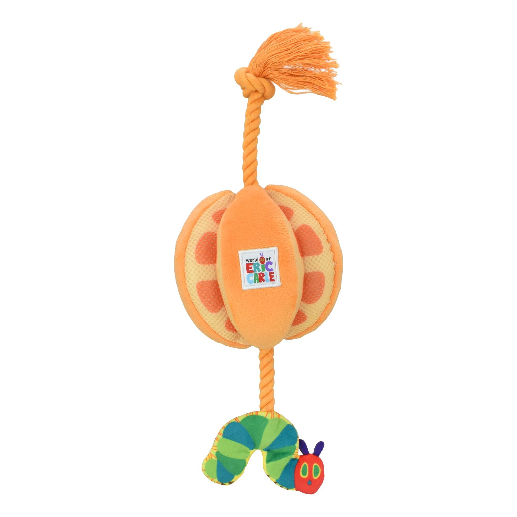 Multipet Eric Carle Very Hungry Caterpillar Fruit Rope Tugs Dog Toy, Red Apple