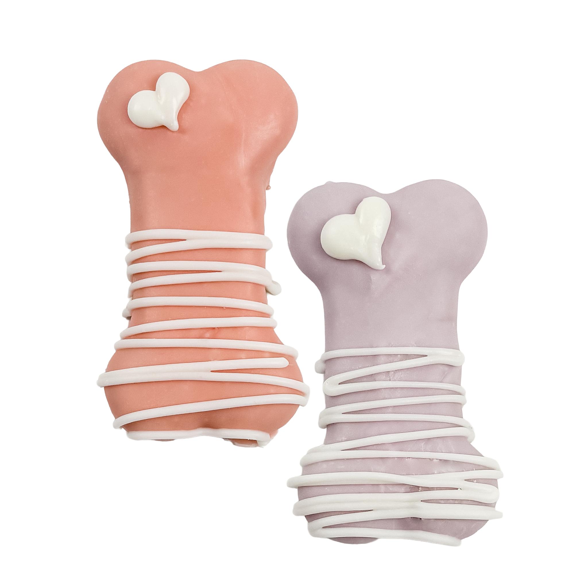Bosco & Roxy's Valentine's Day Smitten Bones Dog Treats, 3-in
