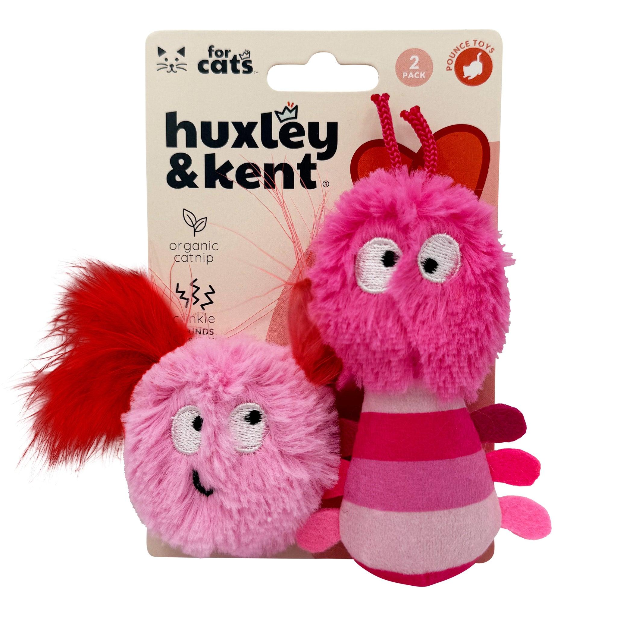 Huxley & Kent Love Bugs Plush Cat Toy, 2-pk