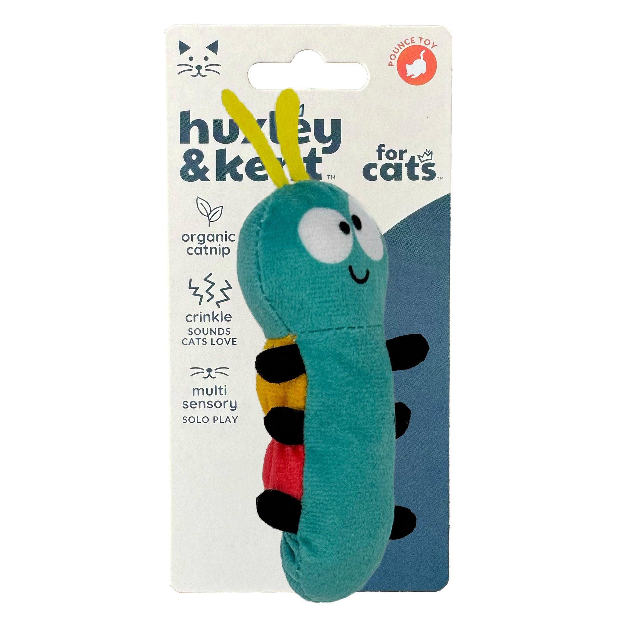 Huxley & Kent Caterpillar Plush Cat Toy, 5-in