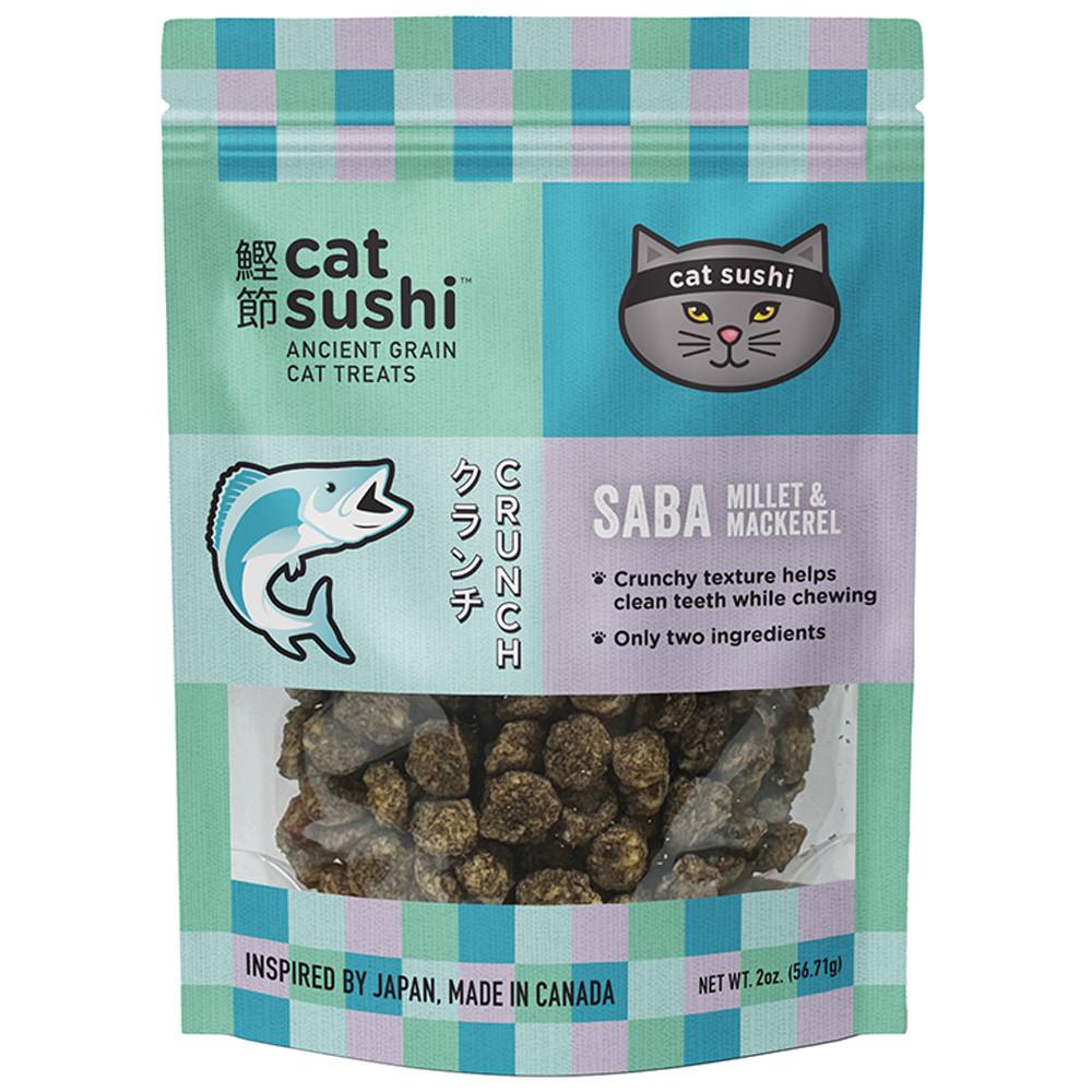 Earthly Pet Cat Sushi Saba Millet & Mackerel Puffs Grain-Free Cat Treats