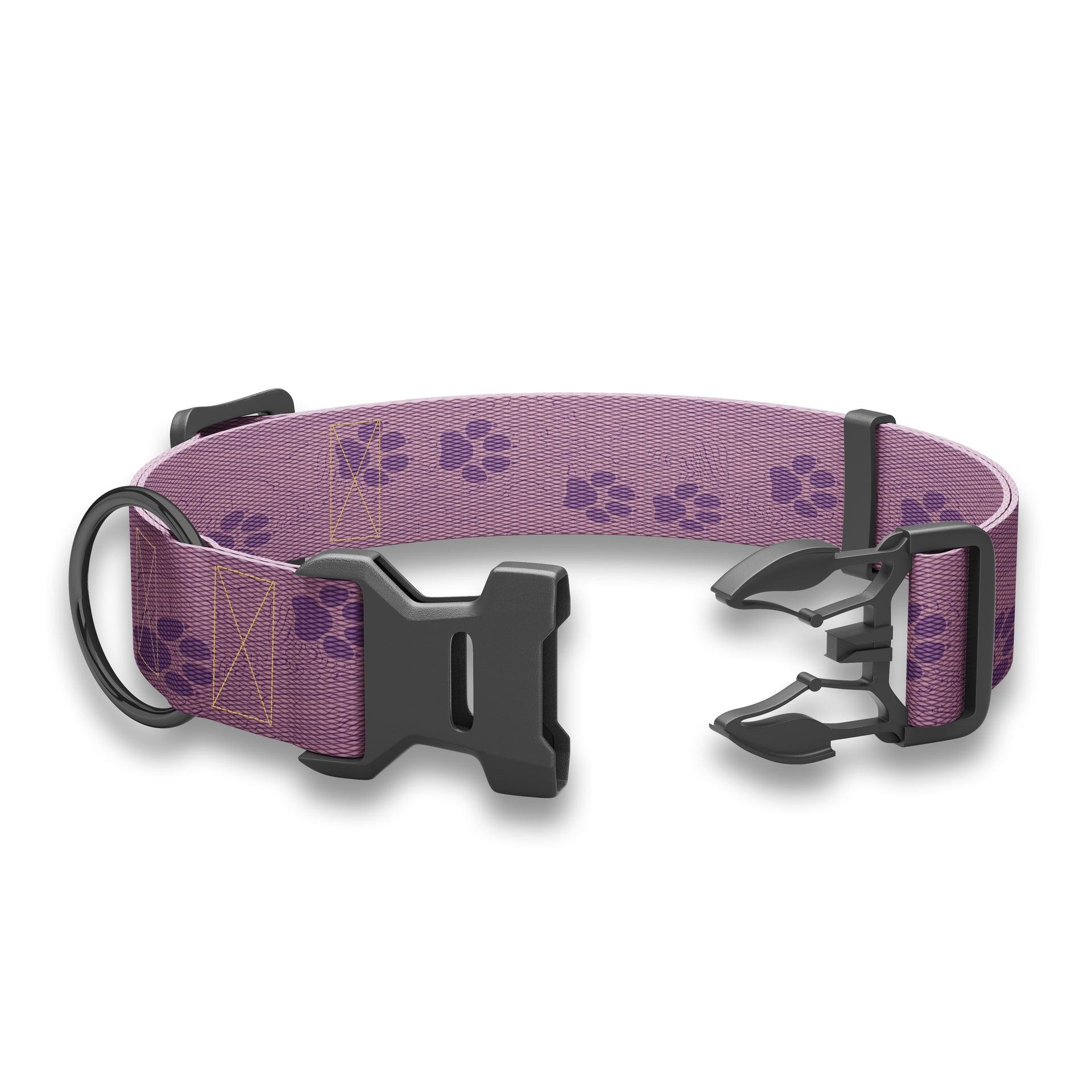 Wingo Outdoors Coosa Dog Collar, Topo Tracks Purple, Medium