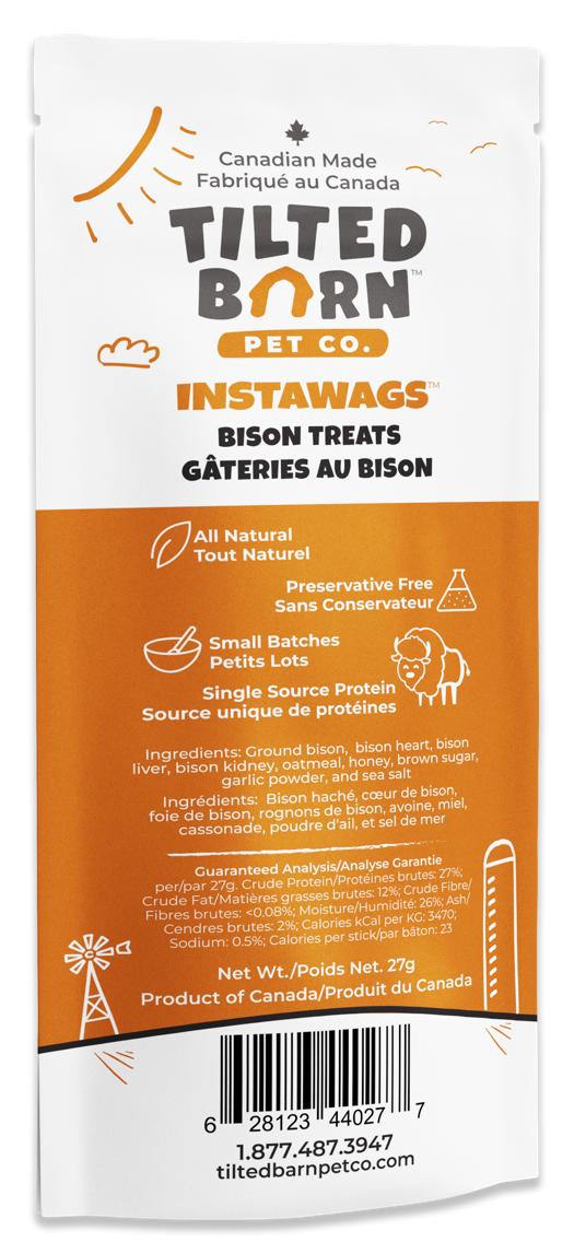 Tilted Barn Pet Co. Instawags Bison Dog Treats, 0.95-oz