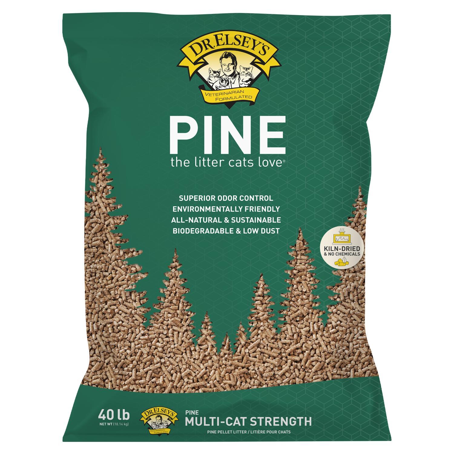 Dr. Elsey's Pine Multi-Cat Strength Cat Litter, 40-lb