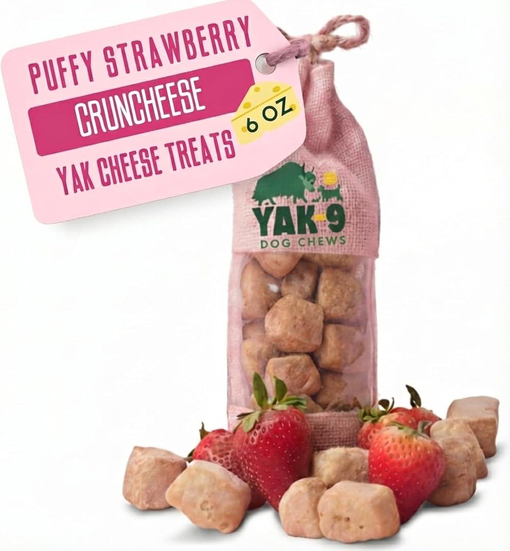 Yak9 Chews CrunCheese Strawberry Dog Treats