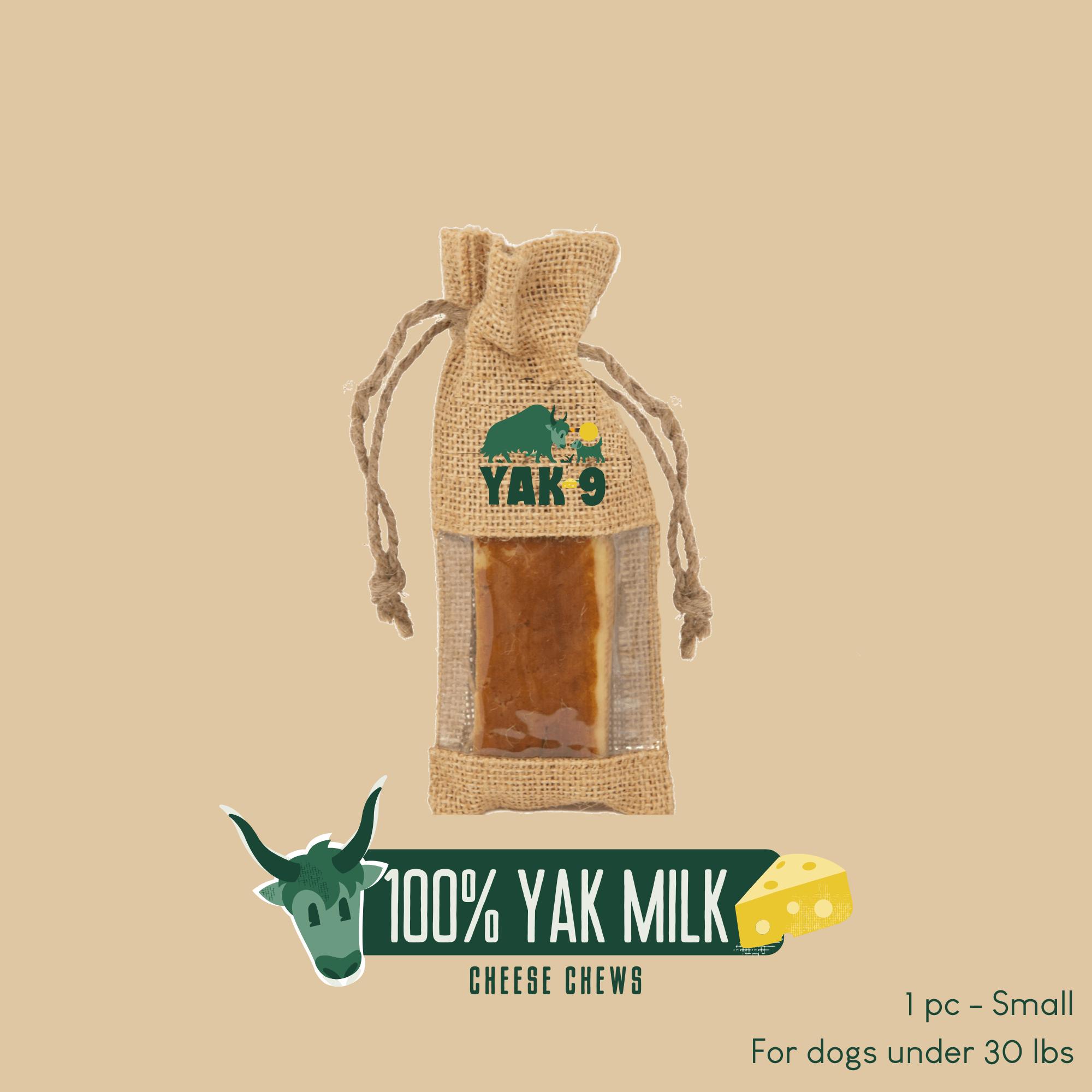 Yak9 Chews 100% Yak Milk Cheese Chews Dog Treats, Small