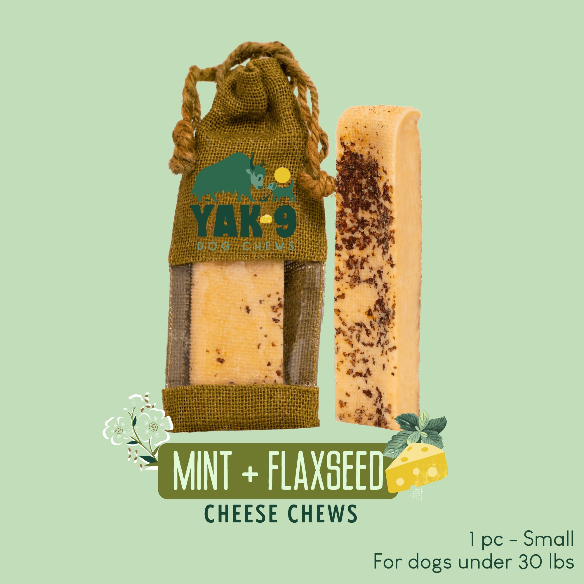 Yak9 Chews Flaxseed Cheese Chews Dog Treats, Small