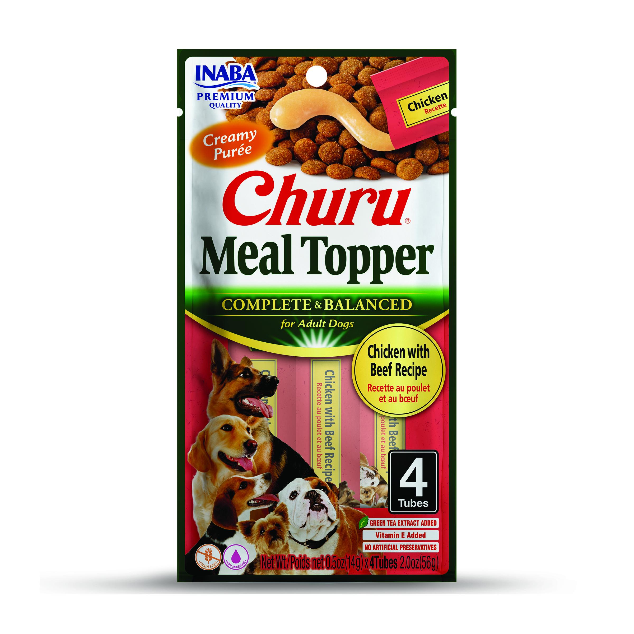 INABA Churu Meal Topper Chicken with Beef for Dogs, 4-pk, 2.0-oz