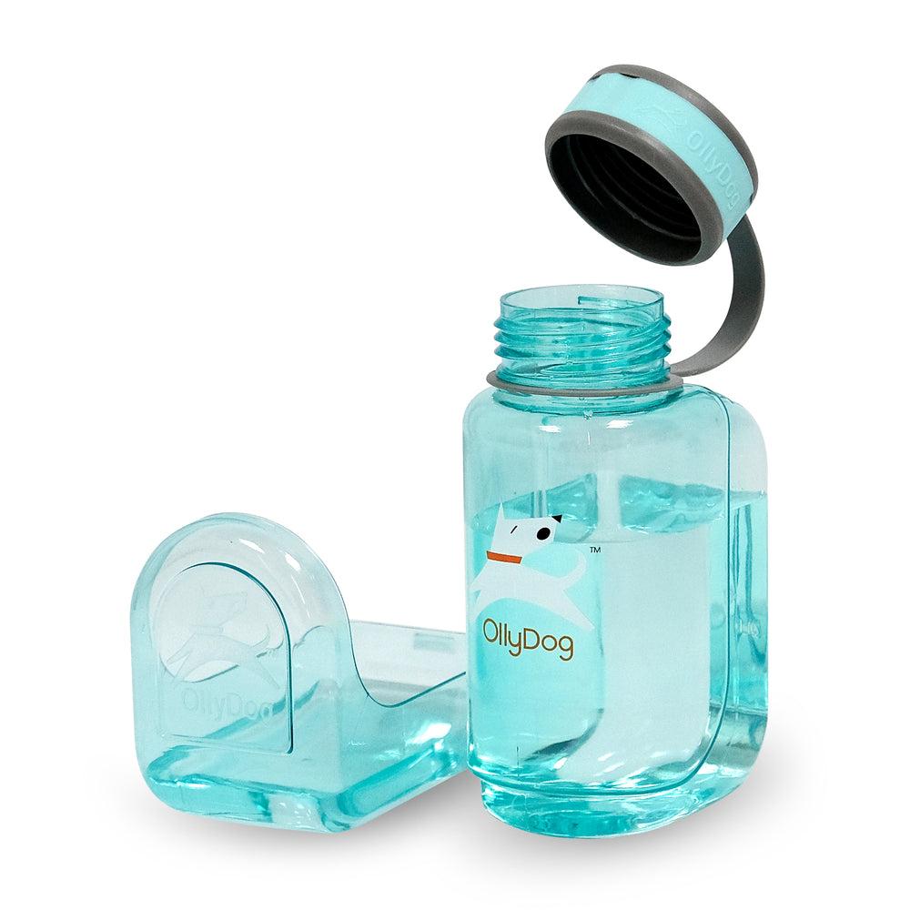 OllyDog OllyBottle Dog Water Bottle, Aqua Blue, 600-mL