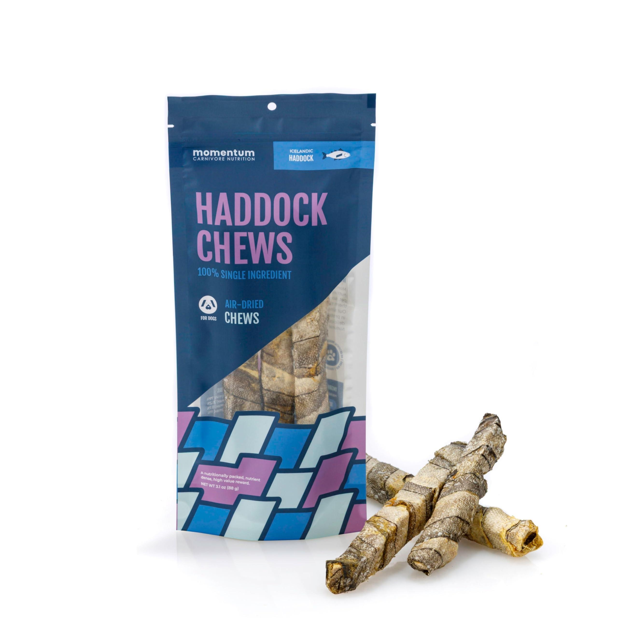 Momentum Carnivore Nutrition Haddock Chews Air-Dried Dog Treats