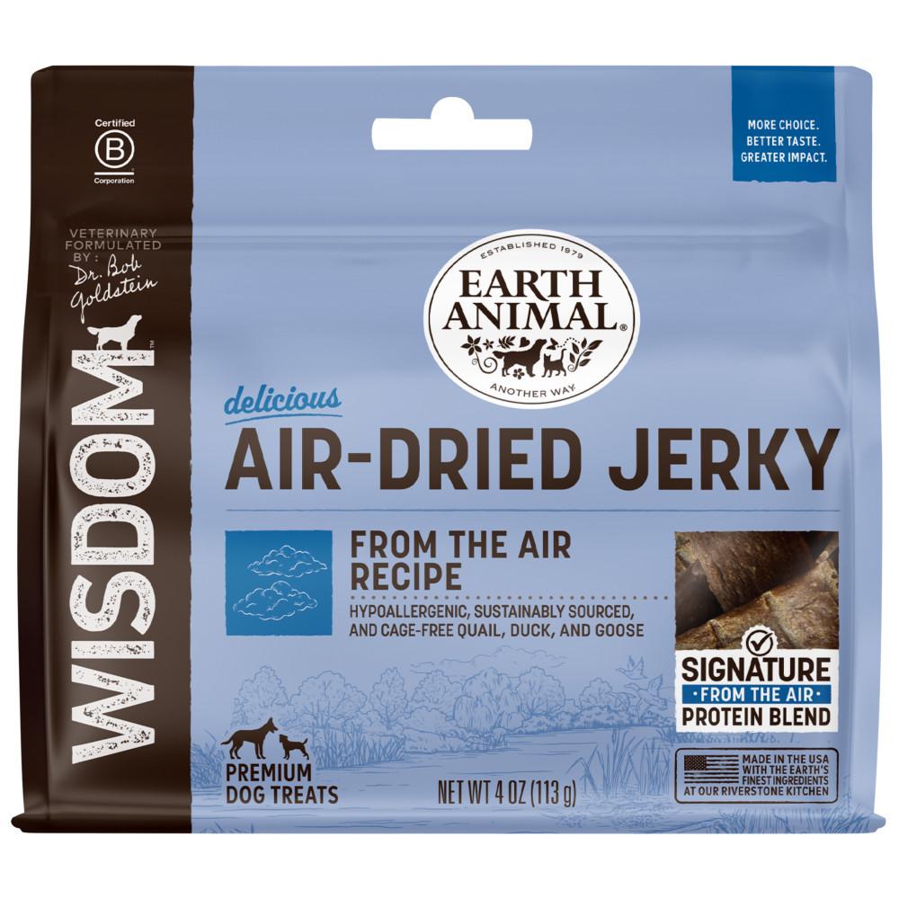 Earth Animal Wisdom From the Air Air-Dried Jerky Dog Treats, 4-oz