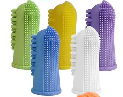 Urban Tails Fingerbrush Toothbrush & Gum Massager Large Nubs for Pets, Assorted Colors