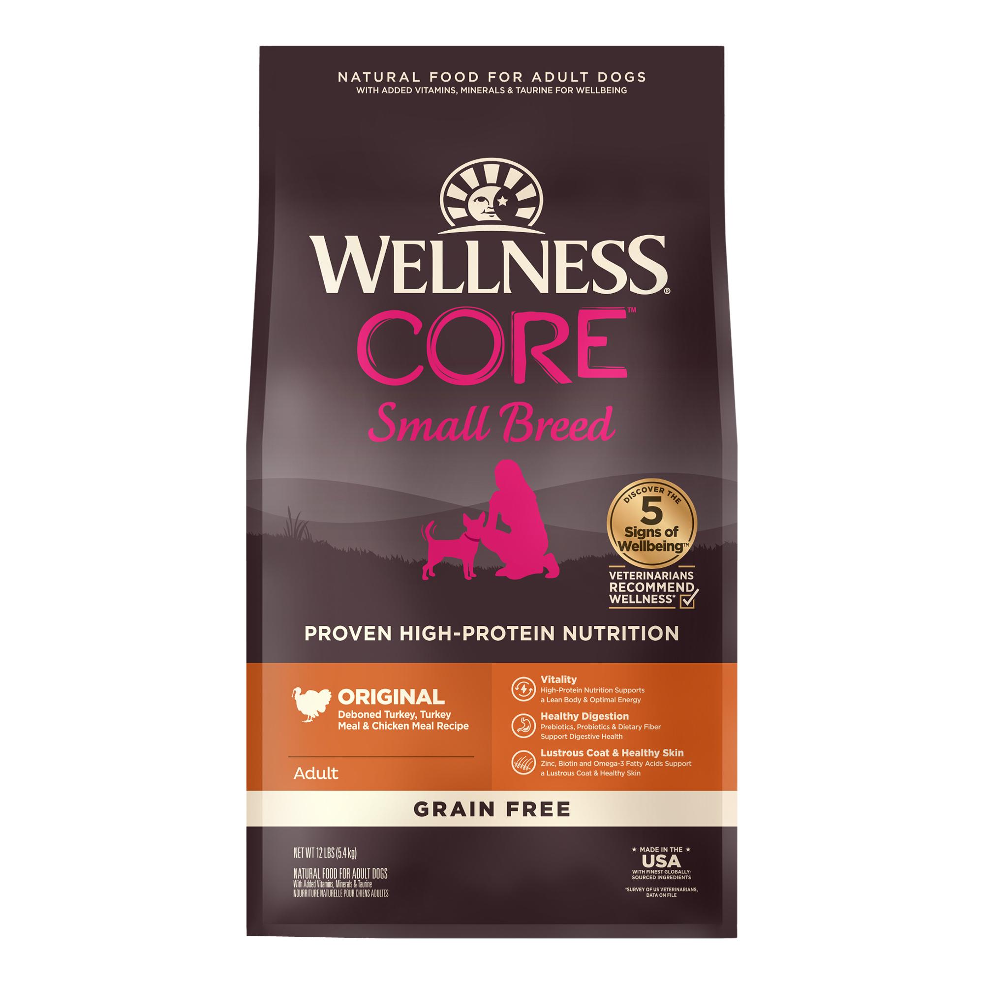 Wellness CORE Original Turkey & Chicken Small Breed Grain-Free Dry Dog Food, 12-lb