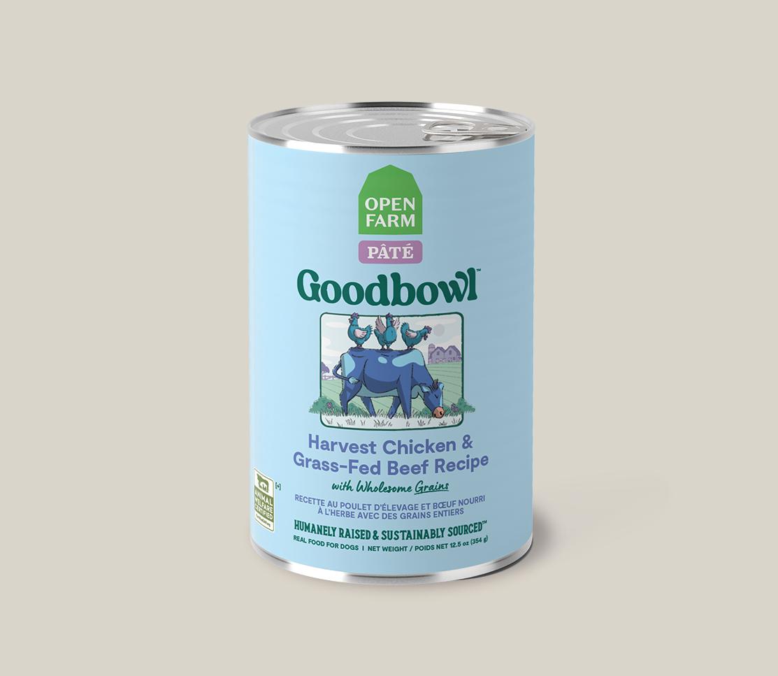 Open Farm Pate Goodbowl Harvest Chicken & Grass-Fed Beef Wet Dog