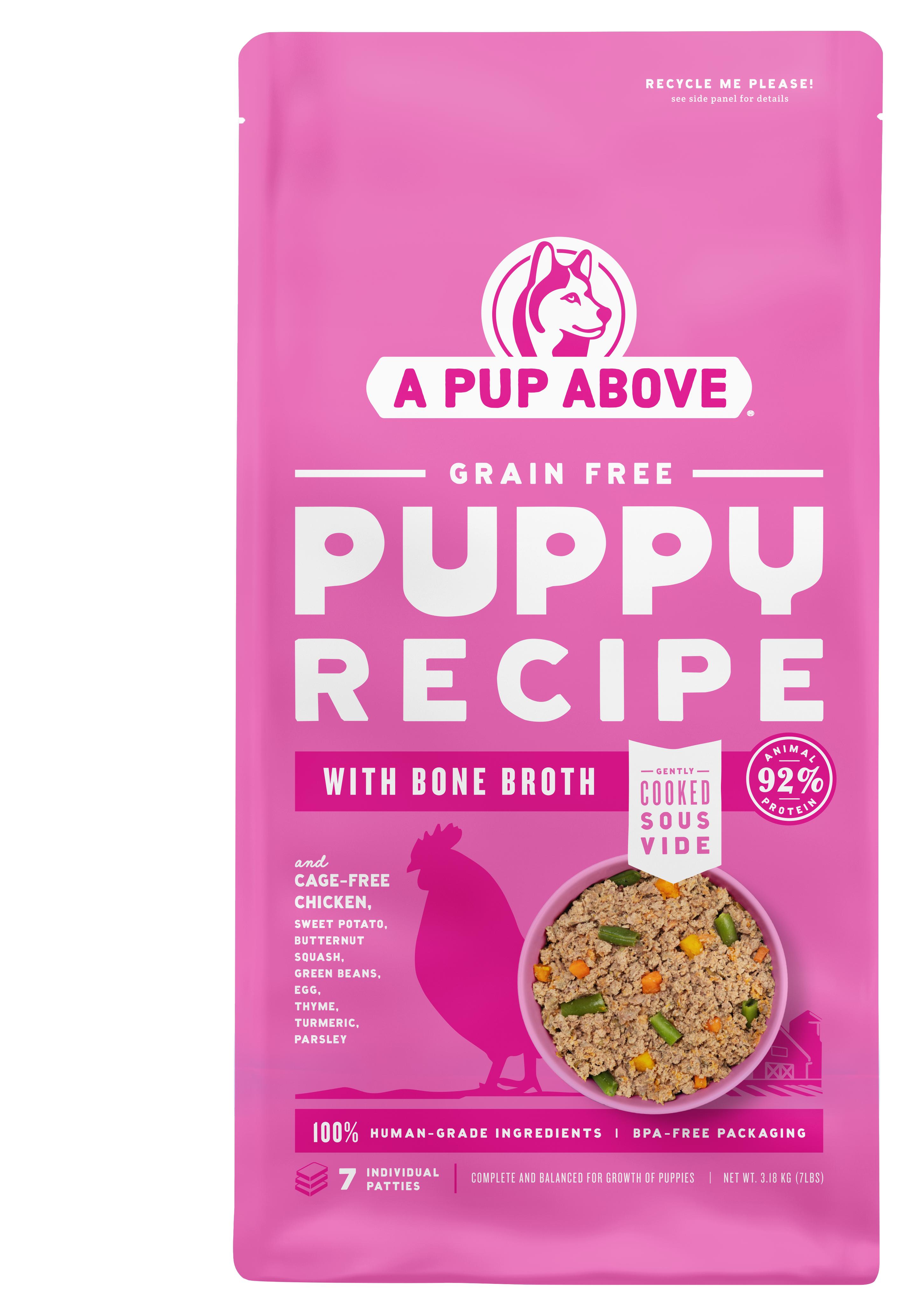 ドッグフード puppy A Pup Above Puppy Recipe Grain-Free Gently Cooked Dog Food, 7-lb