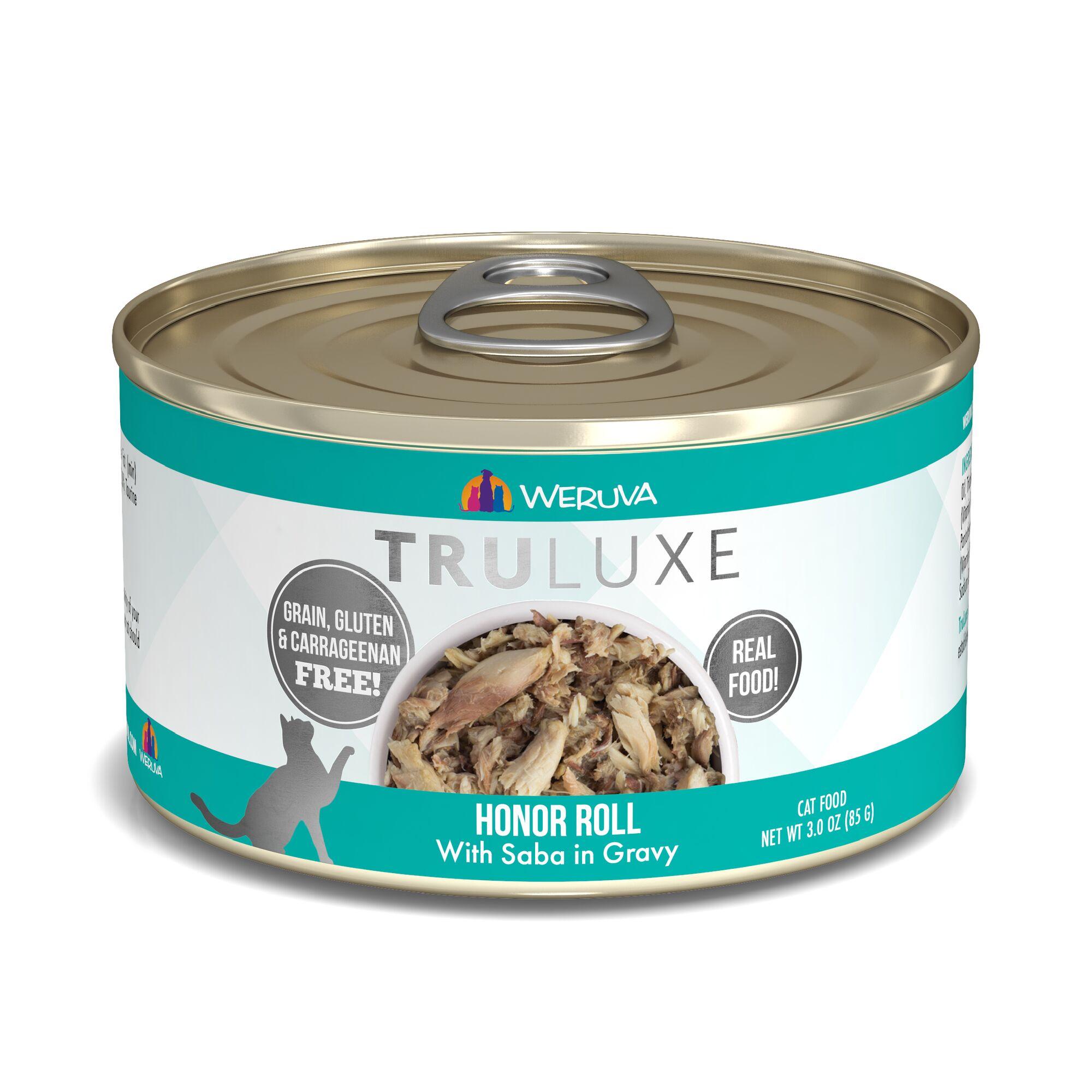 TRULUXE Honor Roll with Saba in Gravy Wet Cat Food Can