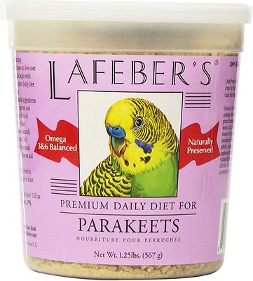 Lafeber Premium Daily Diet Parakeet Bird Food, 1.25-lb tub