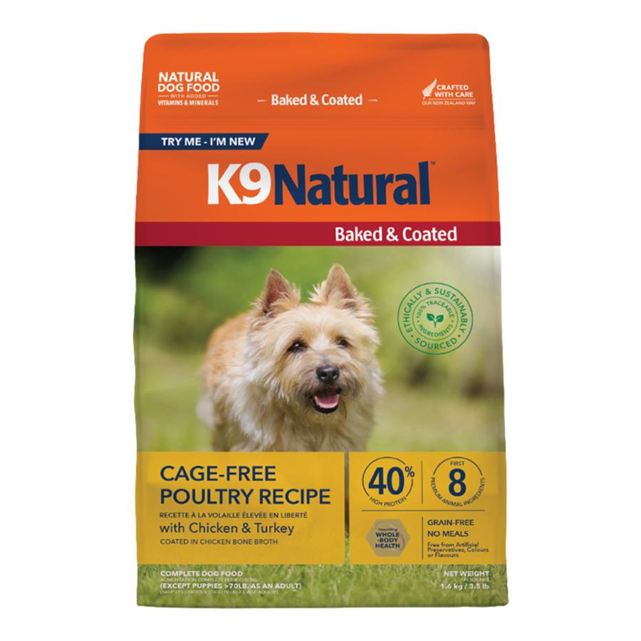 K9 Natural Baked & Coated Cage-Free Poultry Dry Dog Food, 3.5-lb