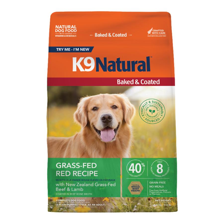 K9 Natural Baked & Coated Grass-Fed Red Dry Dog Food, 3.5-lb