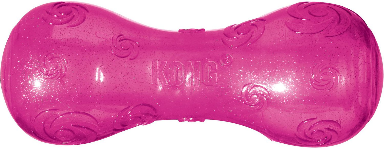 KONG Squeezz Crackle Dumbbell for Dogs, Color Varies