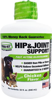 Liquid-Vet Hip & Joint Chicken Dog Supplement, 32-oz