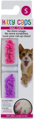 Kitty Caps Cat Nail Caps, Hot Purple & Hot Pink, Small