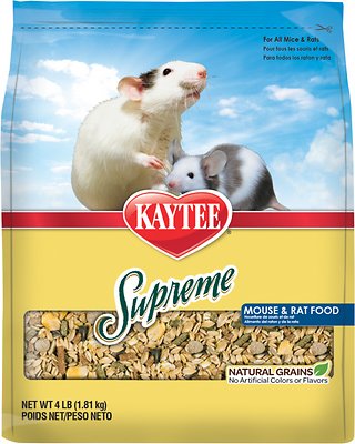 Kaytee Supreme Fortified Daily Diet Rat & Mouse Food, 4-lb