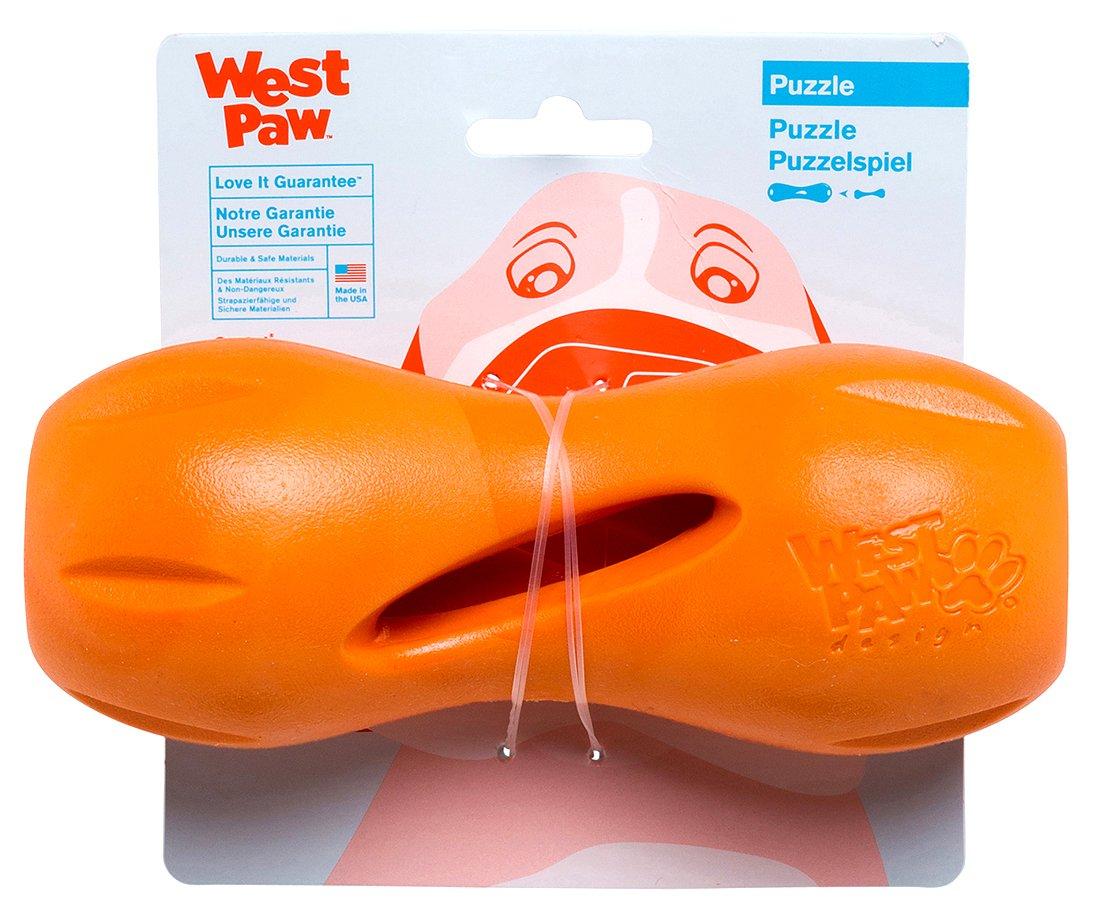 West Paw Zogoflex Qwizl Dog Toy, Tangerine, Large