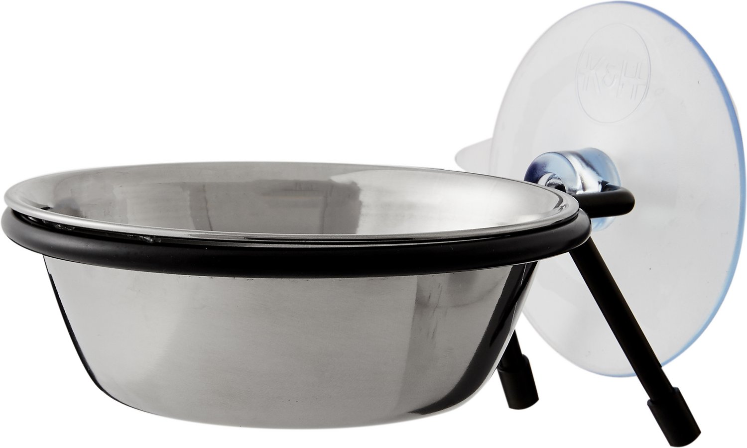 K&H EZ Mount Up & Away Kitty Single Diner Cat Bowl, Stainless/Black, 12-oz