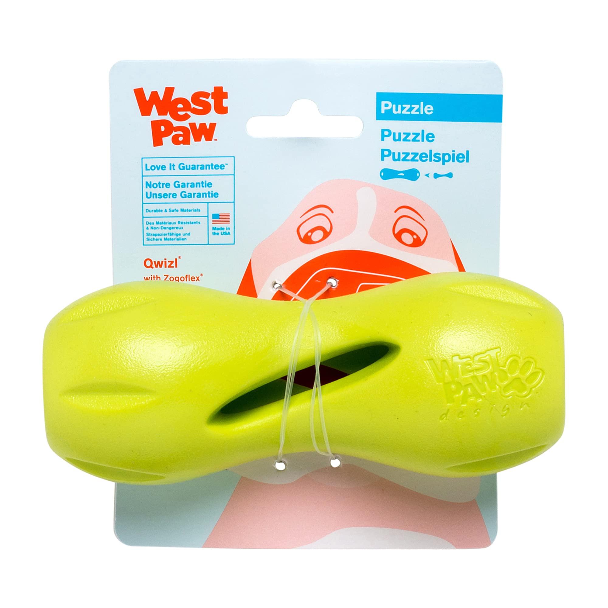 West Paw Zogoflex Qwizl Dog Toy, Granny Smith