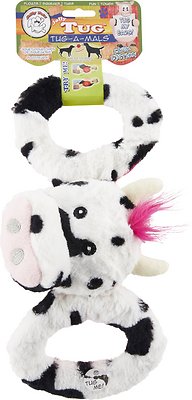 Jolly Pets Tug-a-Mals Cow Dog Toy, Large