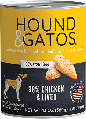 Hound & Gatos Chicken & Chicken Liver Formula Grain-Free Canned Dog Food