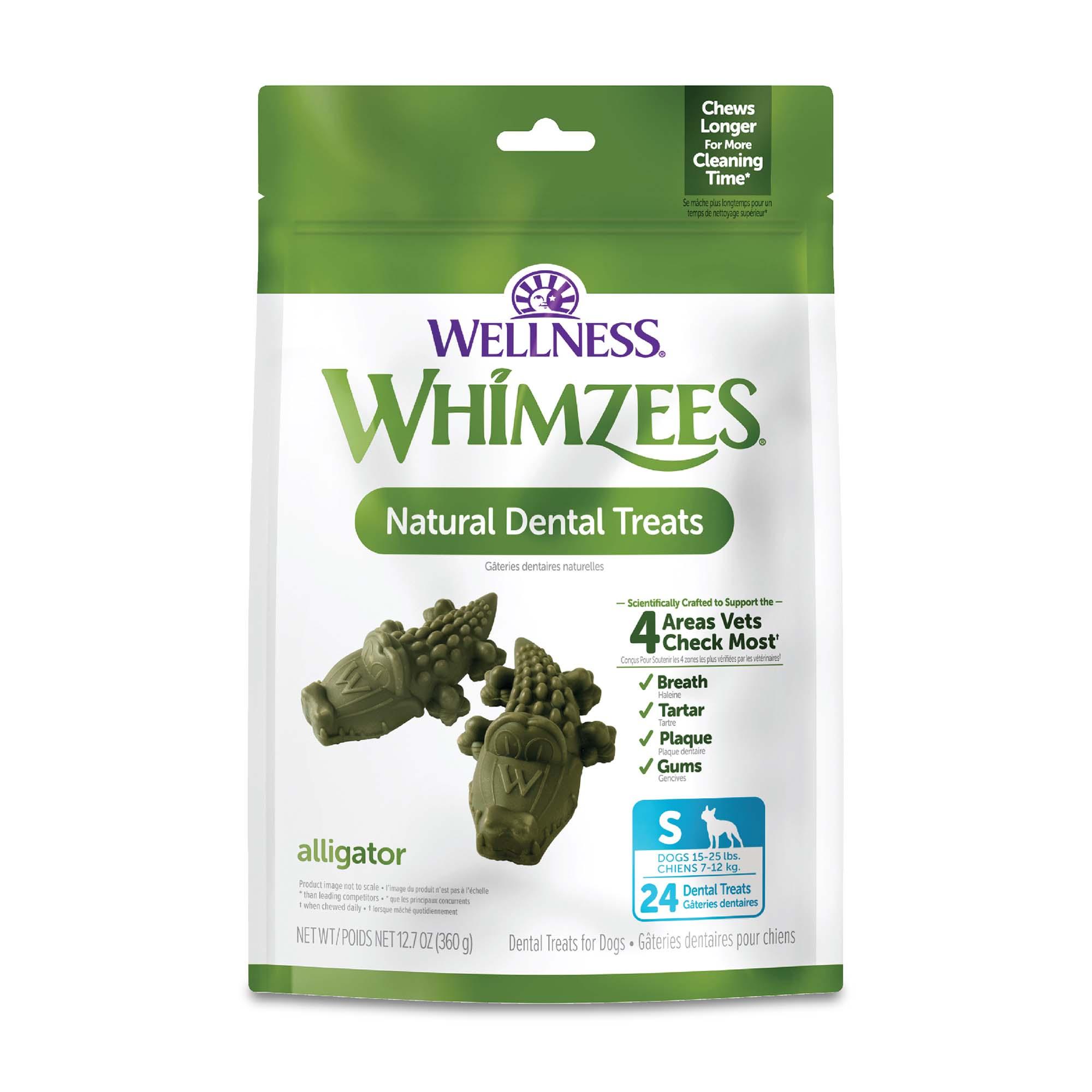 WHIMZEES Alligator Natural Dental Dog Treats, Small, 24-count