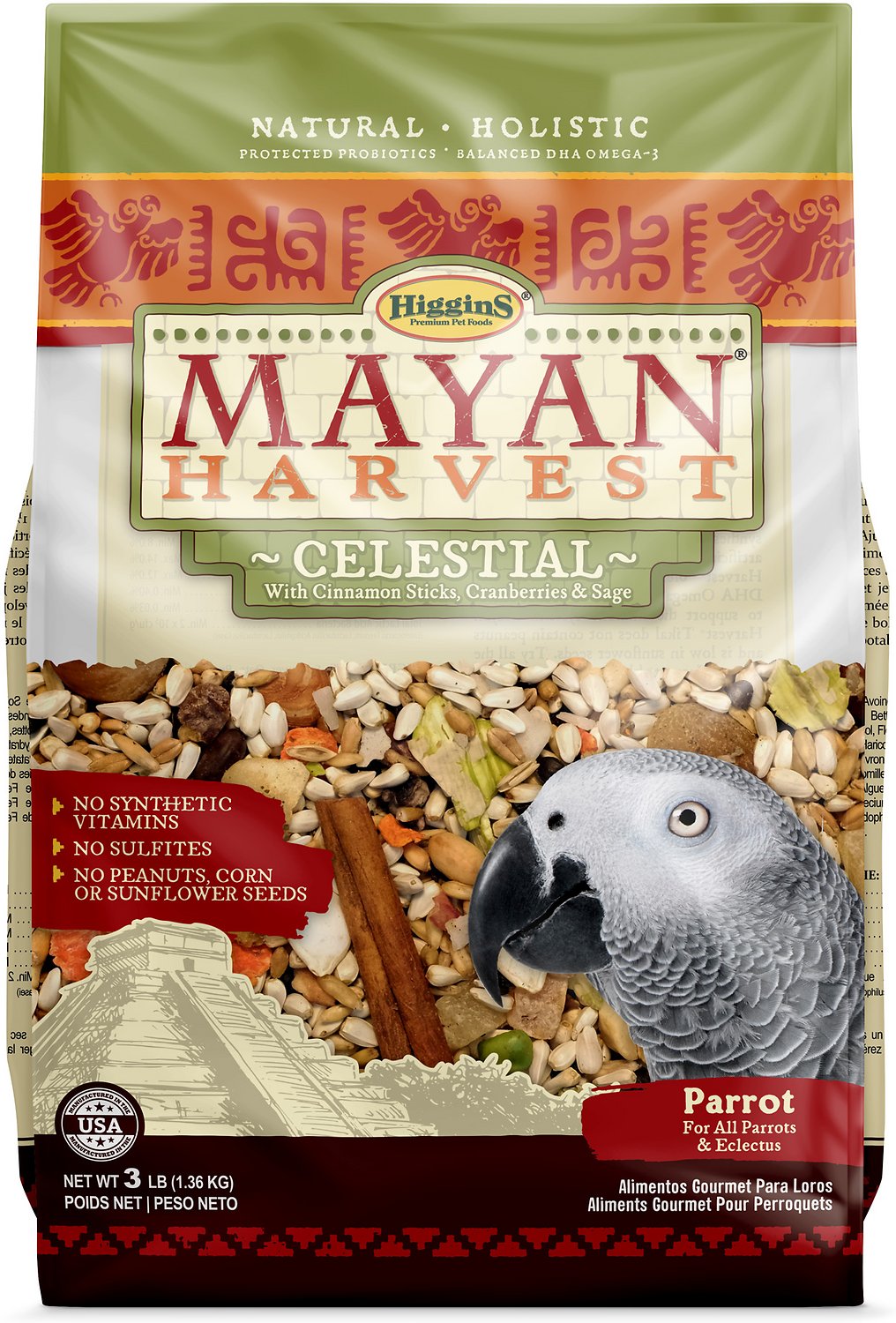 Higgins Mayan Harvest Celestial Parrot Bird Food, 3-lb